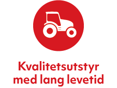 Et sirkulært ikon som symboliserer en traktor