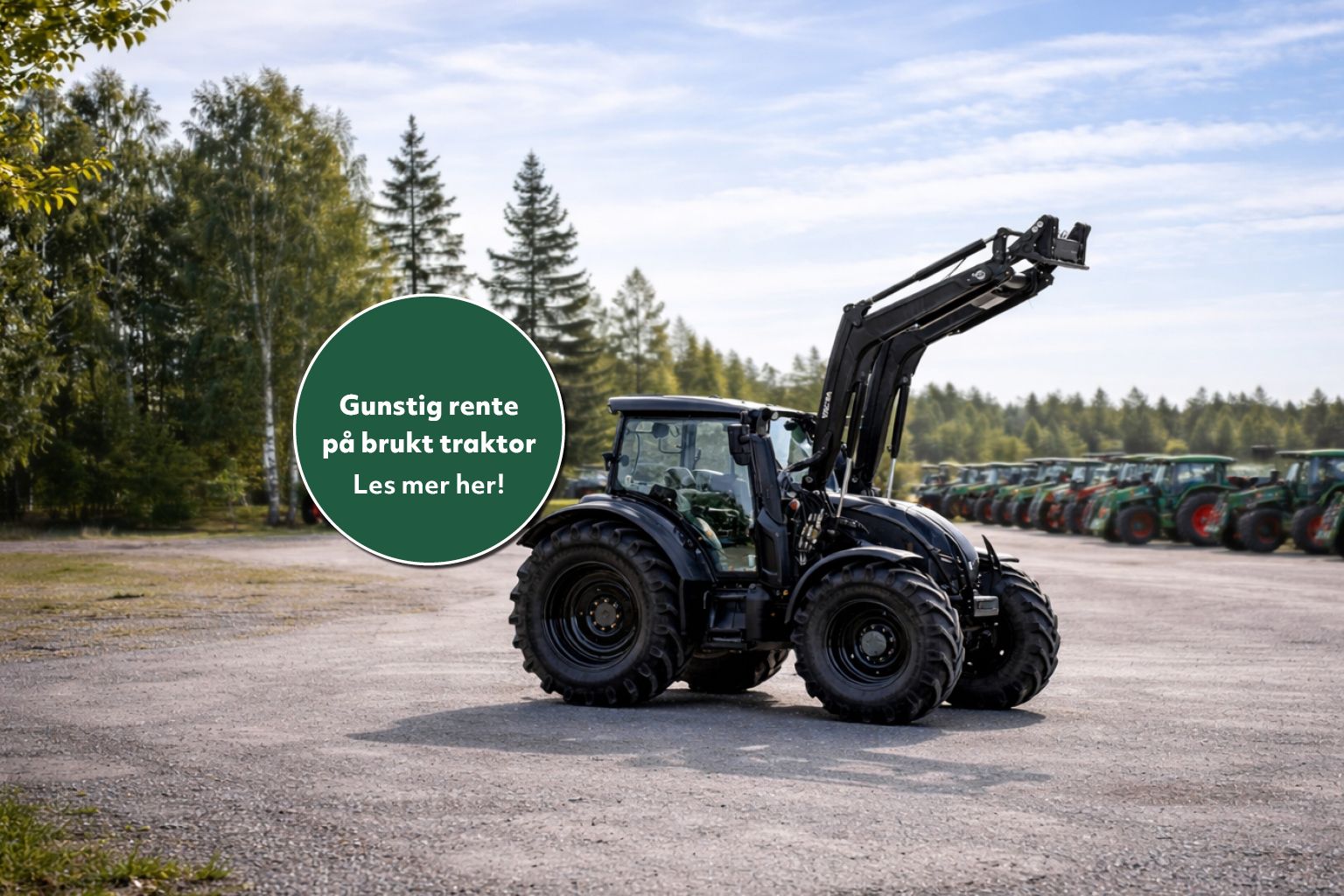 Brukt traktor med gunstig kampanjerente og finansiering i samarbeid med Nordea.Brukt traktor med gunstig kampanjerente og finansiering i samarbeid med Nordea.