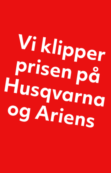 Vi klipper prisen på Husqvarna og Ariens